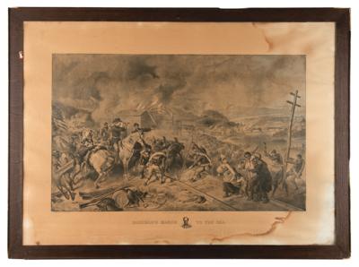 Lot #567 Sherman's March to Sea Oversized Engraving by J. P. Filtch/H. H. Willes - Image 2