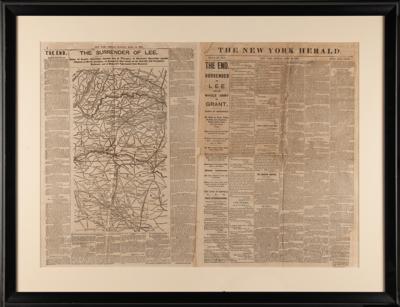 Lot #530 Robert E. Lee's Surrender: New York Herald from April 10, 1865 - Image 2
