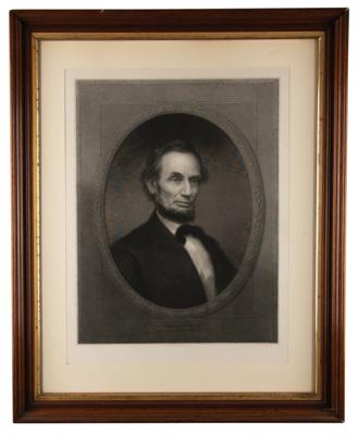 Lot #106 Abraham Lincoln Oversized Engraving by W. E. Marshall (1866) - Image 2