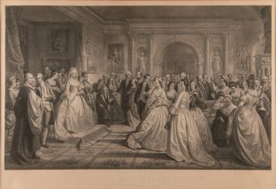 Lot #157 Martha Washington: Lady Washington's Reception Oversized Engraving by A. H. Ritchie/D. Huntington - Image 1