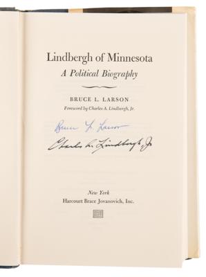 Lot #606 Charles Lindbergh Signed Book - Lindbergh of Minnesota - Image 4