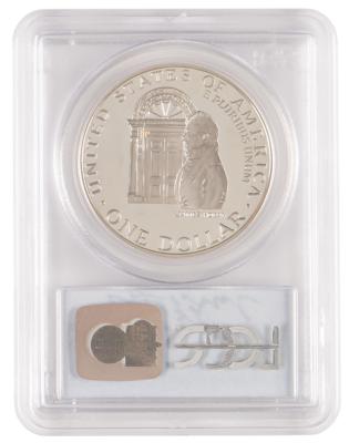 Lot #66 George Bush Signed 1992 White House Silver $1 Coin - PCGS PR69DCAM - Image 2