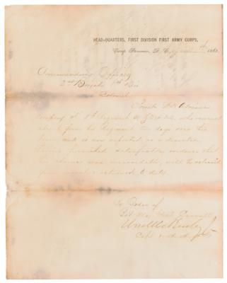 Lot #120 William McKinley Civil War-Era Letter