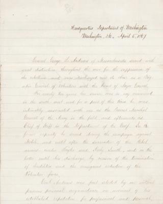 Lot #468 Edward Canby Letter Signed - Image 1