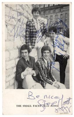 Lot #894 Small Faces Signed Promotional Card
