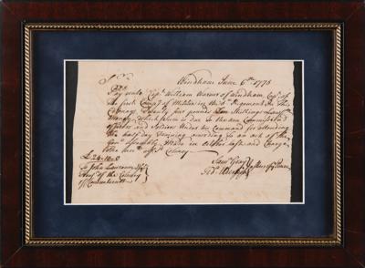 Lot #386 Revolutionary War: Connecticut Colony Pay Order for Soldiers of the 5th Massachusetts Regiment (June 1775) - Image 2