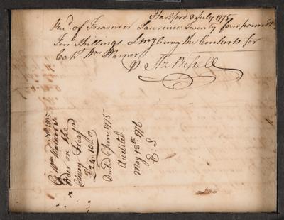Lot #386 Revolutionary War: Connecticut Colony Pay Order for Soldiers of the 5th Massachusetts Regiment (June 1775) - Image 3