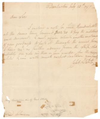 Lot #464 Bunker Hill: Caleb Stark Autograph Letter