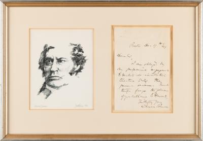 Lot #359 Charles Sumner Civil War-Dated Autograph Letter Signed - Image 1