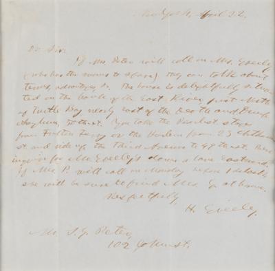 Lot #301 Horace Greeley Autograph Letter Signed - Image 2