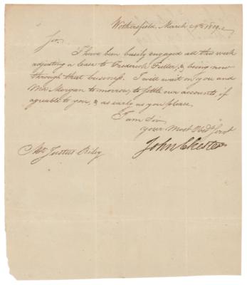 Lot #462 Bunker Hill: John Chester Letter Signed - Image 1