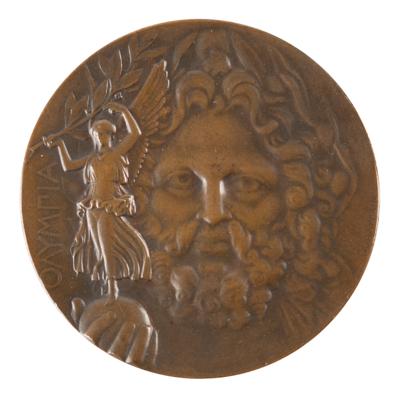 Lot #3042 Athens 1896 Olympics Bronze Winner's Medal - Image 1