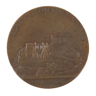 Lot #3042 Athens 1896 Olympics Bronze Winner's Medal - Image 2