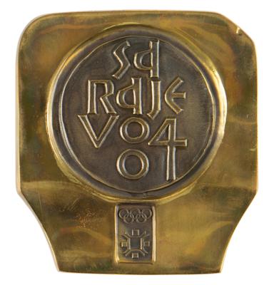 Lot #3141 Sarajevo 1984 Winter Olympics Large Bronze Participation Medal - Image 1