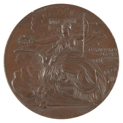 Lot #3113 Athens 1896 Olympics Bronze Participation Medal - Image 1