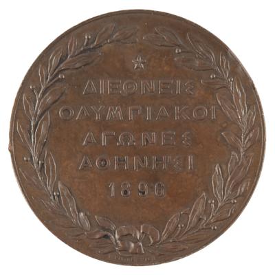 Lot #3113 Athens 1896 Olympics Bronze Participation Medal - Image 2
