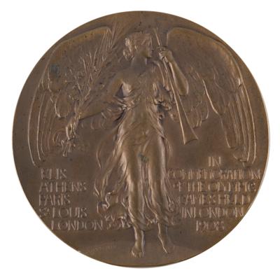 Lot #3118 London 1908 Olympics Bronze Participation Medal - Image 2