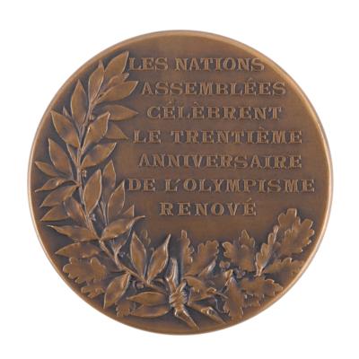 Lot #3308 Lausanne 1924 Seventh Olympic Congress Bronze Commemorative Medal - Image 2