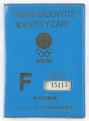 Lot #3215 Tokyo 1964 Summer Olympics ID Booklet