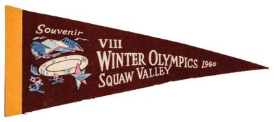 Lot #3348 Squaw Valley 1960 Winter Olympics Mini Pennant - Image 1