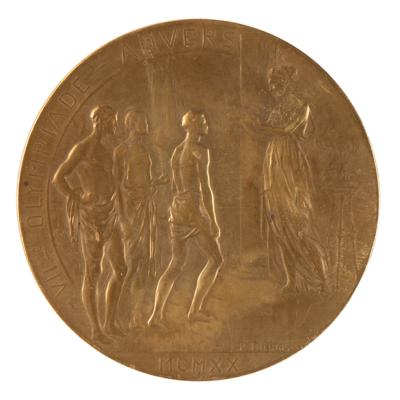 Lot #3123 Antwerp 1920 Olympics Bronze Participation Medal - Image 2