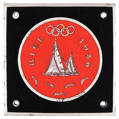 Lot #3325 Berlin 1936 Summer Olympics Kiel Olympic Yachting Car Badge - Image 1