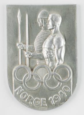 Lot #3333 Norwegian 1940 Olympic Committee Fundraising Plaquette - Image 1