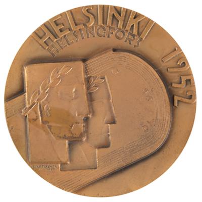 Lot #3130 Helsinki 1952 Summer Olympics Bronze Participation Medal - Image 1