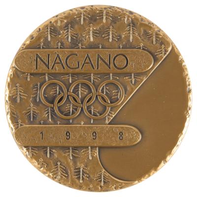 Lot #3152 Nagano 1998 Winter Olympics Bronze Participation Medal - Image 1