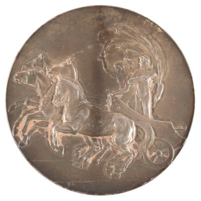 Lot #3119 London 1908 Olympics Silvered Bronze Participation Medal for Foil Display - Image 1