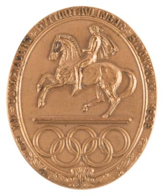 Lot #3131 Stockholm 1956 Summer Olympics Bronze Participation Medal - Image 1