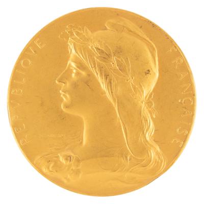 Lot #3309 Paris 1924 Summer Olympics Gilt Official Commemorative Medal - Image 1