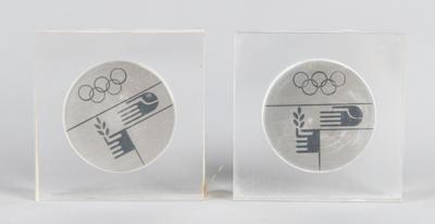 Lot #3137 Munich 1972 Summer Olympics (2) Steel Participation Medals - Image 2
