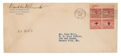 Lot #3319 Franklin D. Roosevelt Signed Lake Placid 1932 Winter Olympics Mailing Envelope - Image 1