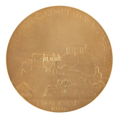Lot #3048 Athens 1906 Intercalated Olympics Gold Winner's Medal - Image 2