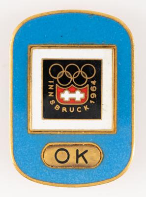 Lot #3191 Innsbruck 1964 Winter Olympics Organizing Committee Badge - Image 1