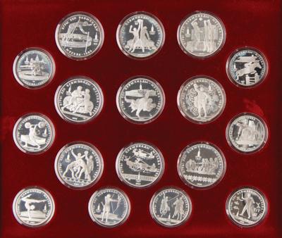 Lot #3363 Moscow 1980 Summer Olympics (28) Silver Coin Set - Image 4