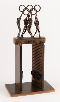 Lot #3294 International Olympic Committee (IOC) Bronze 'Olympic Door of the Year 2000' Sculpture by Nag Arnoldi - Image 1