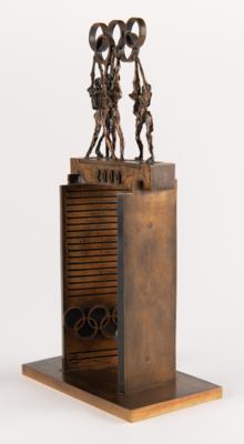 Lot #3294 International Olympic Committee (IOC) Bronze 'Olympic Door of the Year 2000' Sculpture by Nag Arnoldi - Image 2