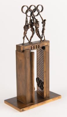Lot #3294 International Olympic Committee (IOC) Bronze 'Olympic Door of the Year 2000' Sculpture by Nag Arnoldi - Image 3