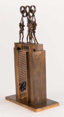 Lot #3294 International Olympic Committee (IOC) Bronze 'Olympic Door of the Year 2000' Sculpture by Nag Arnoldi - Image 4