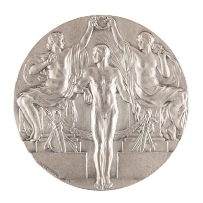 Lot #3054 Stockholm 1912 Summer Olympics Silver Winner's Medal - Image 1