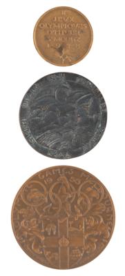 Lot #3159 Summer and Winter Participation Medals (3) - St. Moritz 1928, Melbourne 1956, and Rome 1960 - Image 2
