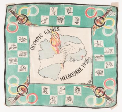 Lot #3342 Melbourne 1956 Summer Olympics Handkerchief - Image 1