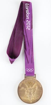 Lot #3110 London 2012 Summer Olympics Gold Winner's Medal, Awarded to a Team USA Runner - Image 1