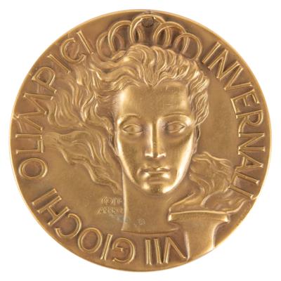 Lot #3076 Cortina 1956 Winter Olympics Gold Winner's Medal - Image 1