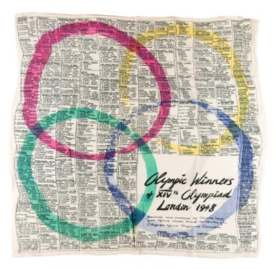 Lot #3337 London 1948 Summer Olympics (2) Souvenir Scarves - Image 3