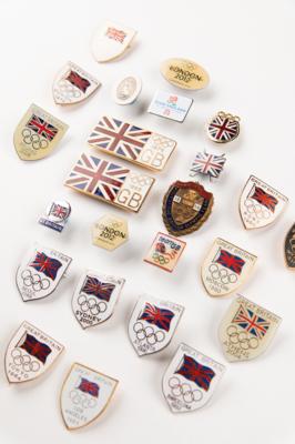 Lot #3231 Great Britain Olympic Team (24) Badge and Pin Collection - Image 1