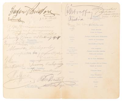 Lot #3282 London 1908 Olympics Multi-Signed (30+) Opening Banquet Menu - Image 2