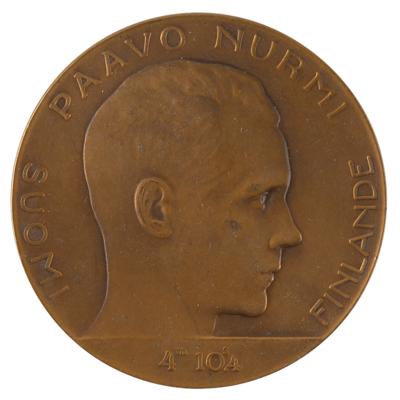Lot #3312 Paavo Nurmi Bronze Commemorative Medal
